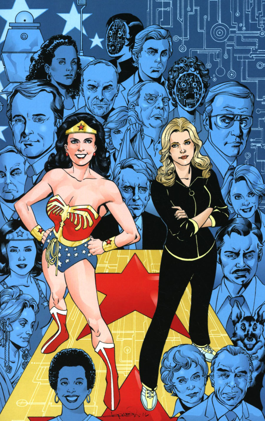 Wonder Woman 77 Meets The Bionic Woman #2 Cover E Incentive Aaron Lopresti Virgin Cover