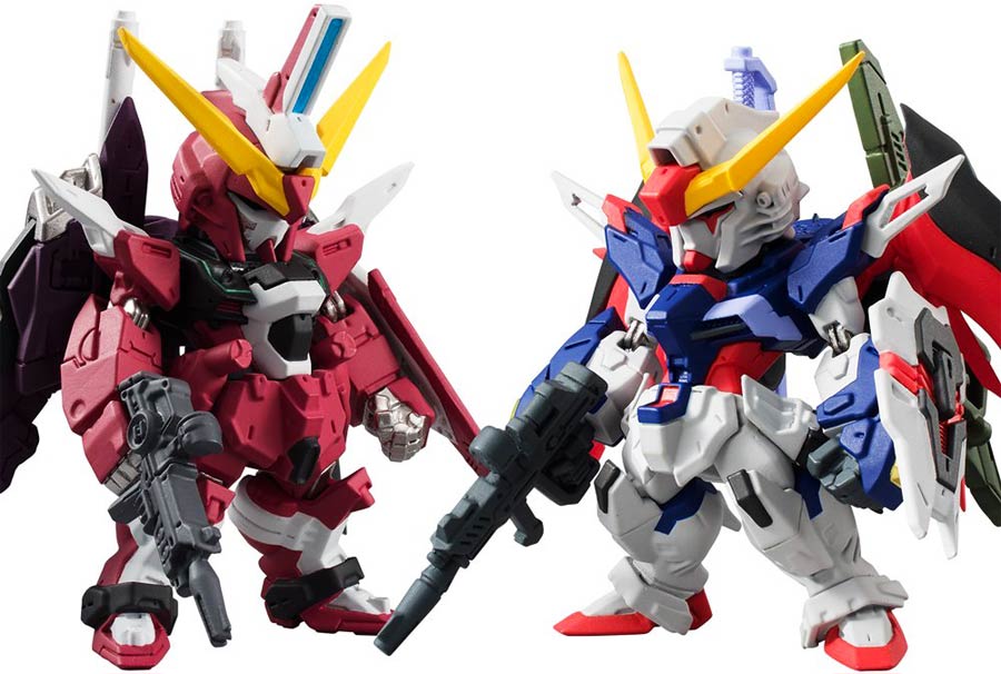 FW Gundam Converge SP08 ZGMF-X19A Infinite Justice Gundam & ZGMF-X42S Destiny Gundam Figure Set
