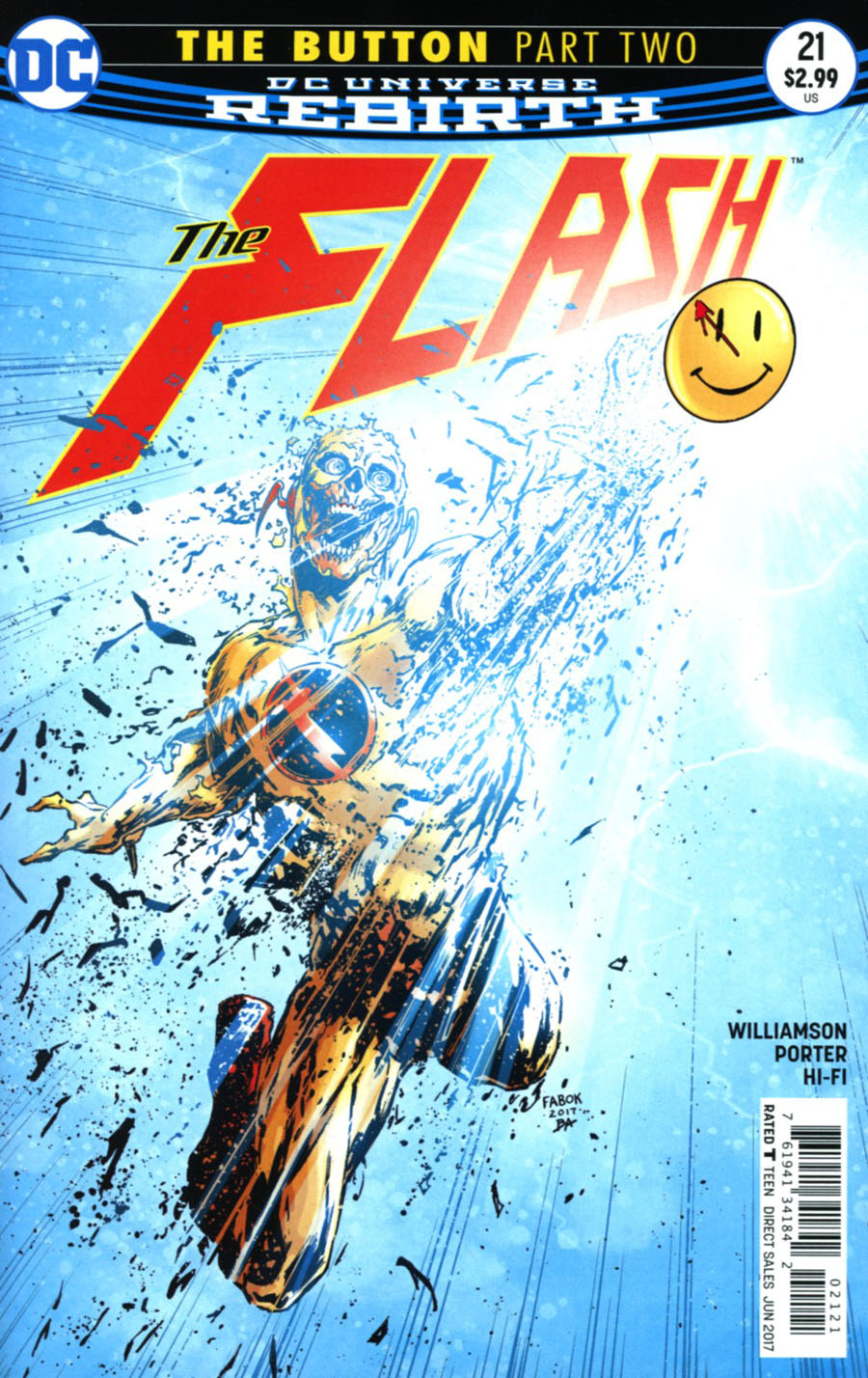 Flash Vol 5 #21 Cover B Variant Jason Fabok Non-Lenticular Cover (The Button Part 2)