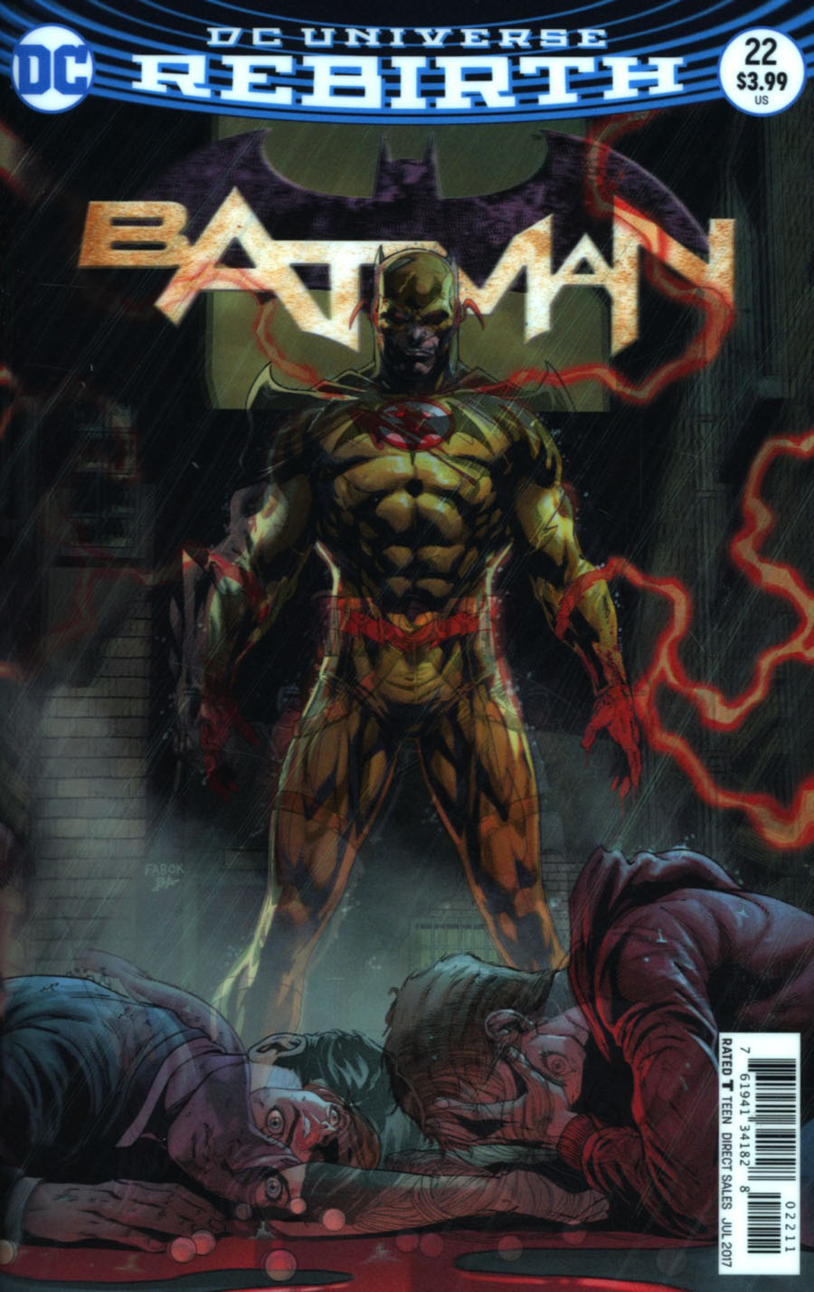 Batman Vol 3 #22 Cover A Regular Jason Fabok Lenticular Cover (The Button Part 3)