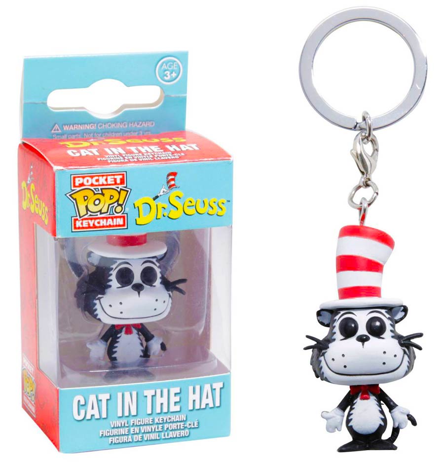 POP Cat In The Hat Vinyl Figure Pocket Keychain