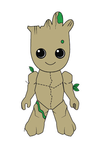 Marvel Guardians Of The Galaxy Vol 2 Baby Groot 7-Inch Phunny Plush