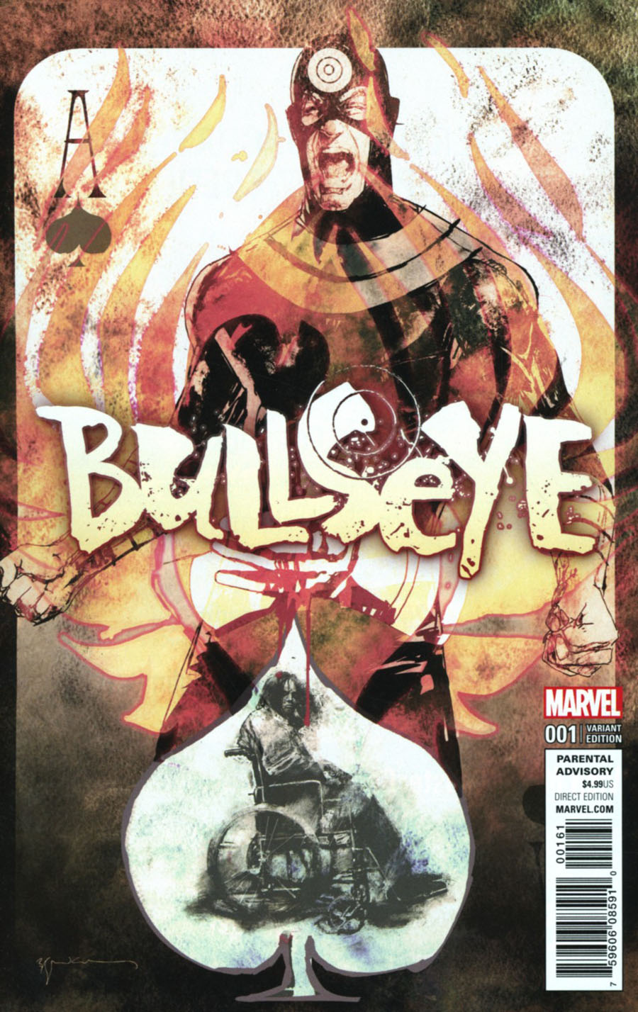 Bullseye #1 Cover G Incentive Bill Sienkiewicz Variant Cover