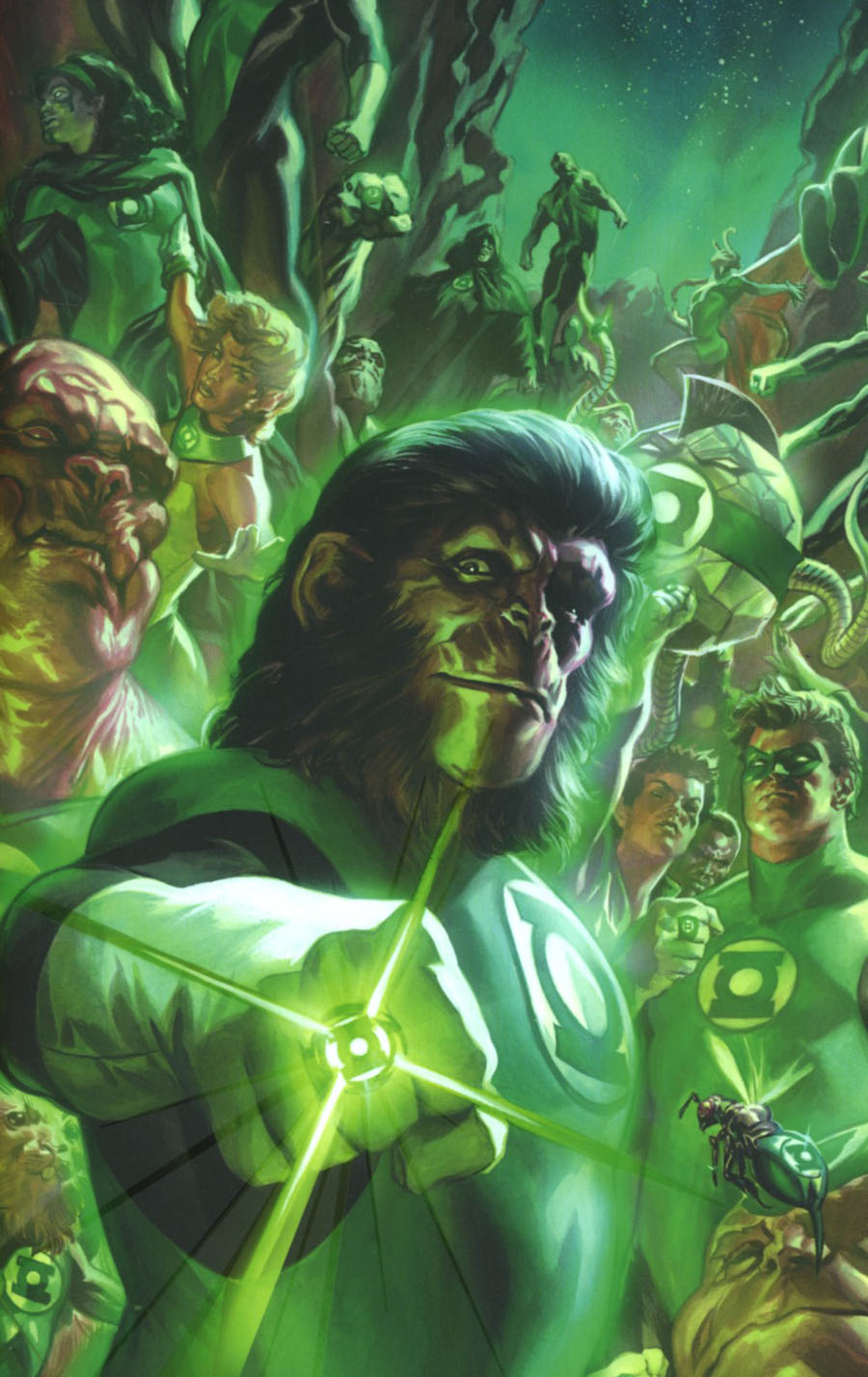 Planet Of The Apes Green Lantern #1 Cover F Incentive Felipe Massafera Spectrum Virgin Variant Cover