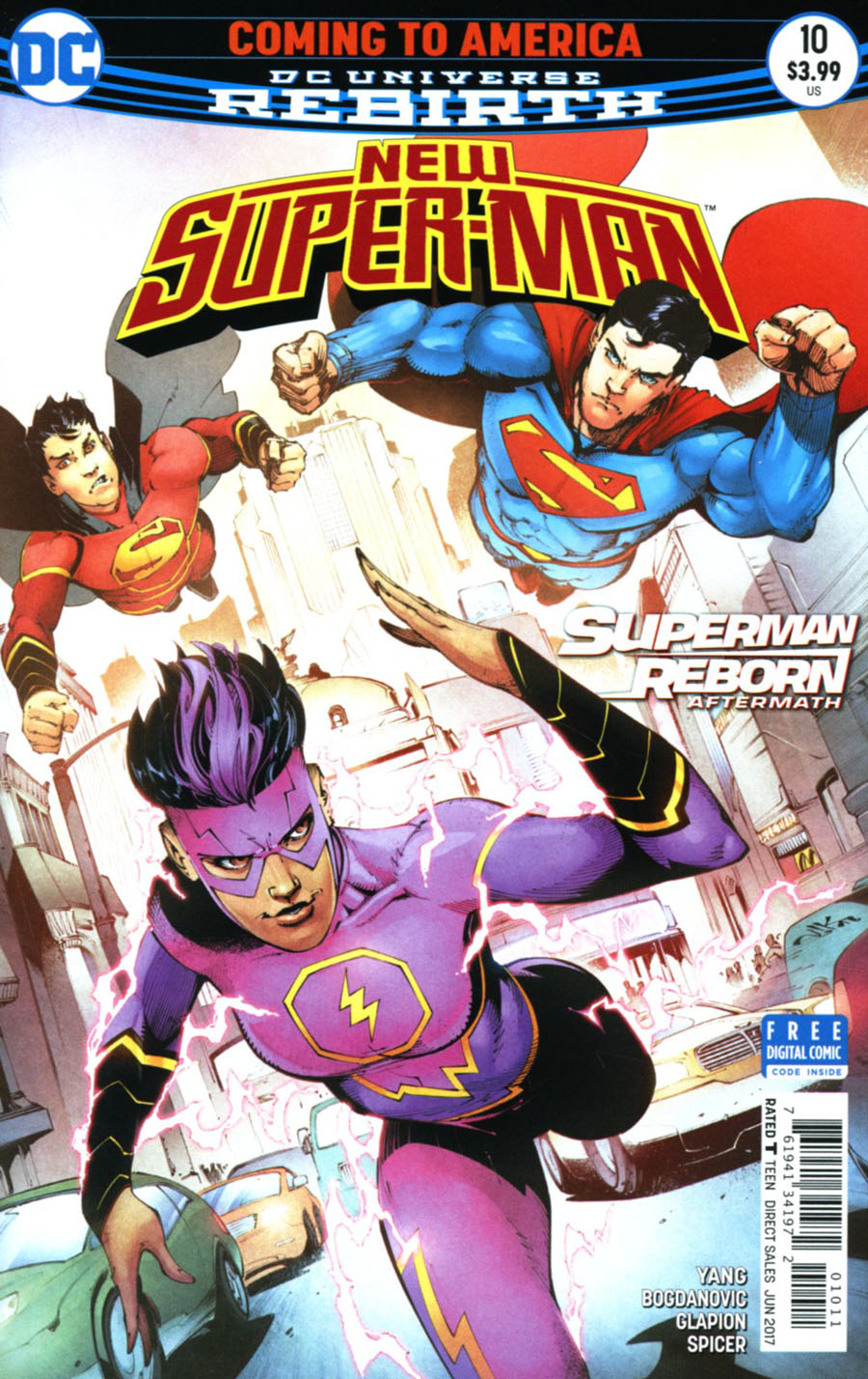 New Super-Man #10 Cover A Regular Viktor Bogdanovic Cover (Superman Reborn Aftermath Tie-In)