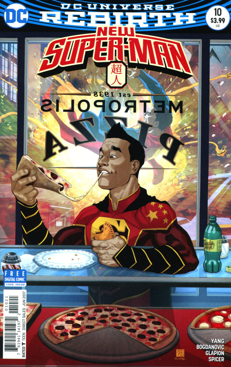 New Super-Man #10 Cover B Variant Bernard Chang Cover (Superman Reborn Aftermath Tie-In)