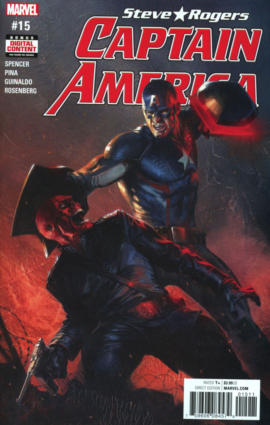 Captain America Steve Rogers #15 Cover A 1st Ptg Regular Gabriele Dell Otto Cover (Limit 1 Per Customer)
