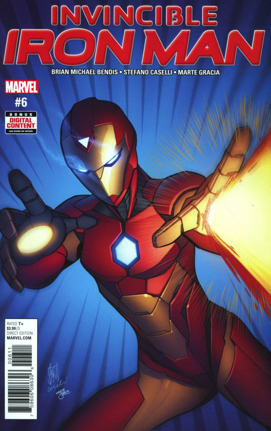 Invincible Iron Man Vol 3 #6 Cover A Regular Stefano Caselli Cover