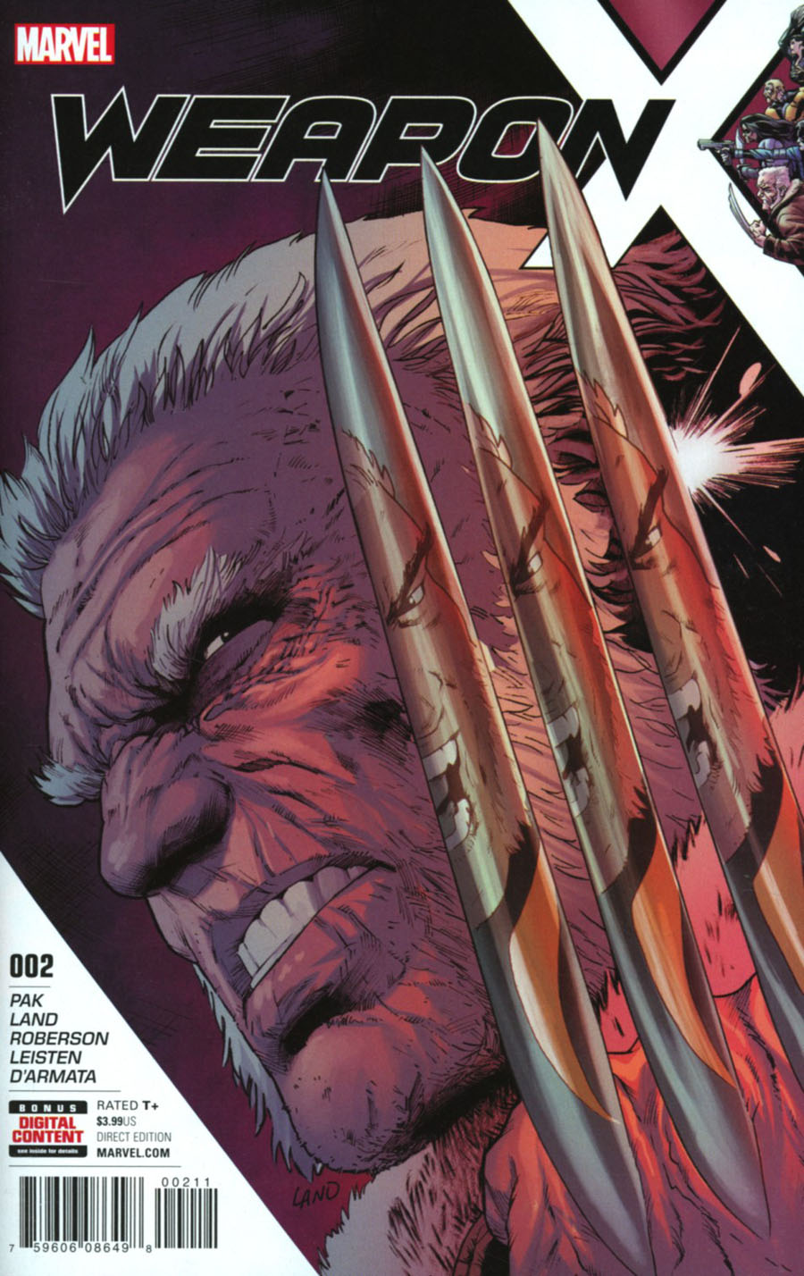 Weapon X Vol 3 #2 Cover A 1st Ptg Regular Greg Land Cover (Resurrxion Tie-In)