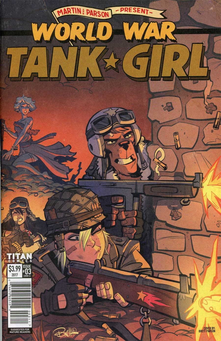 Tank Girl World War Tank Girl #3 Cover A Regular Brett Parson Cover