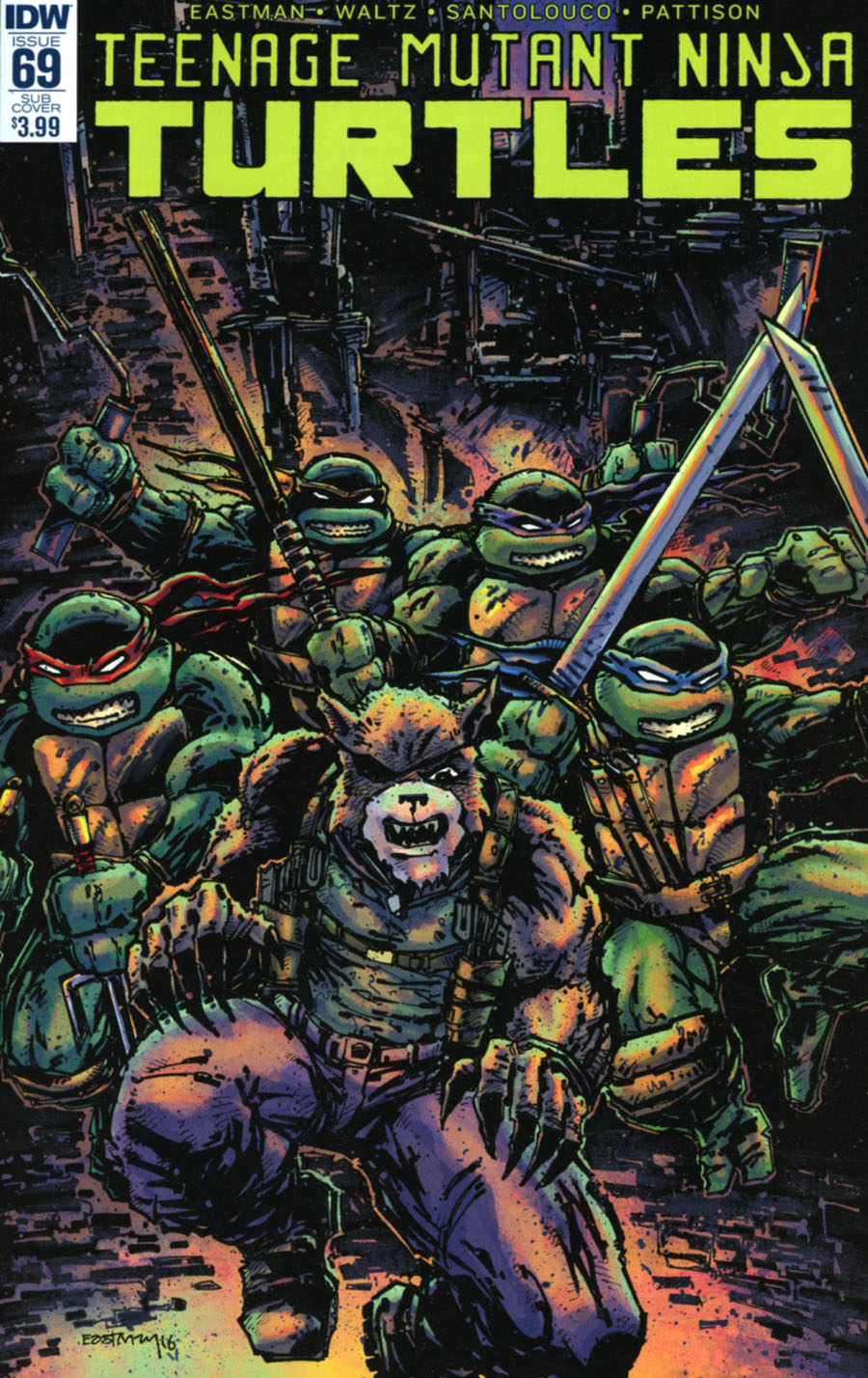 Teenage Mutant Ninja Turtles Vol 5 #69 Cover B Variant Kevin Eastman Subscription Cover