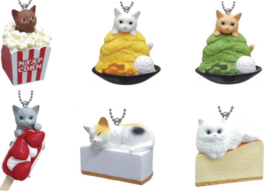 Neko Cafe Figural Mascot Charm Collection Blind Mystery Box Display