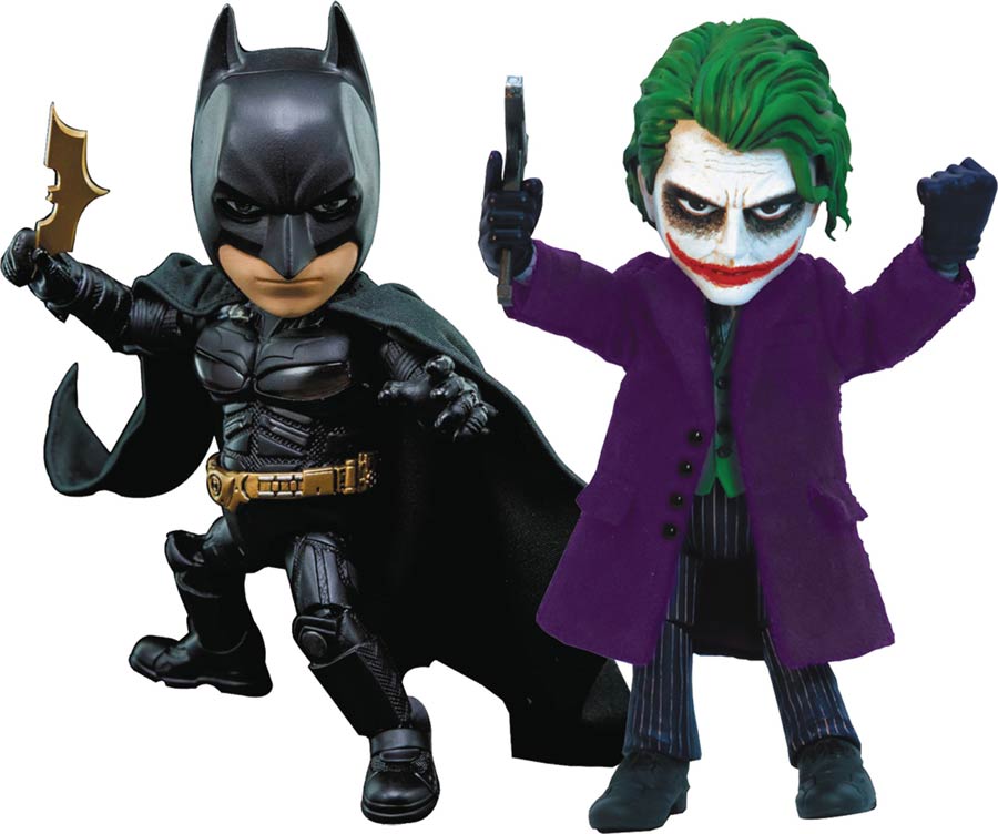 Hybrid Metal Figuration #310 Batman The Dark Knight Gotham City Batman & Joker 2-Pack Action Figure
