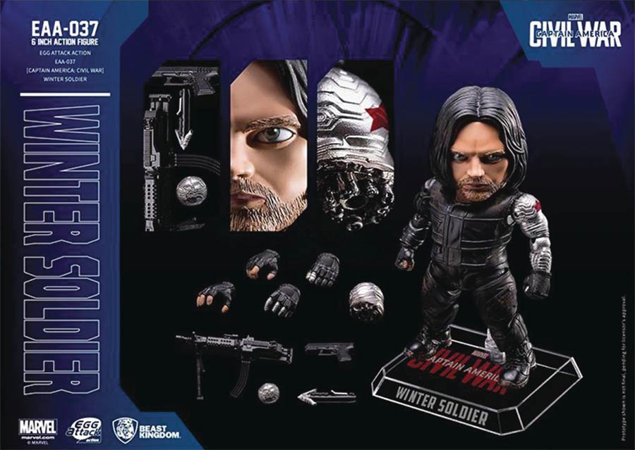 Captain America Civil War Egg Attack Action 037 Winter Soldier Previews Exclusive Action Figure