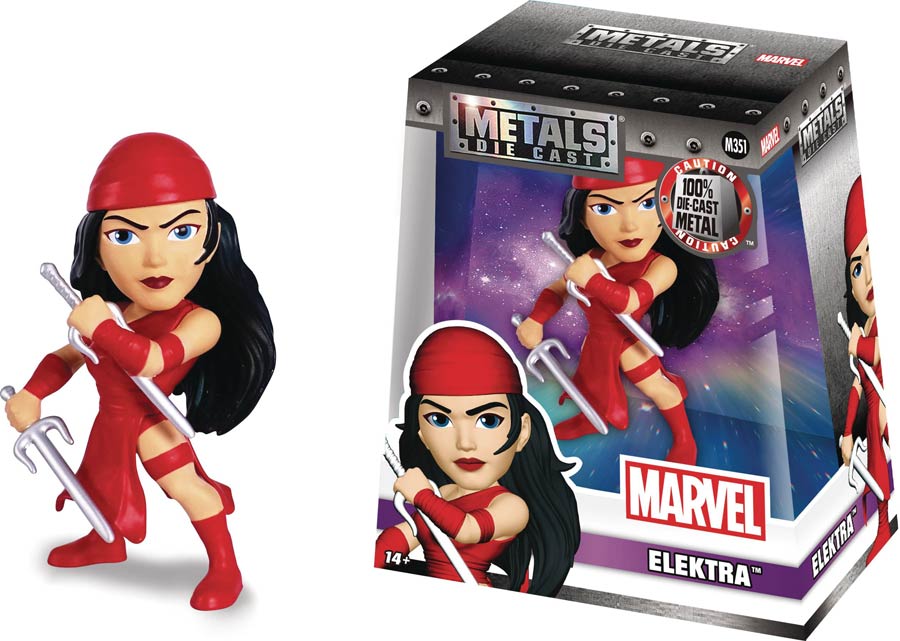 Metals Marvel Girls Wave 1 4-Inch Die-Cast Figure - Elektra