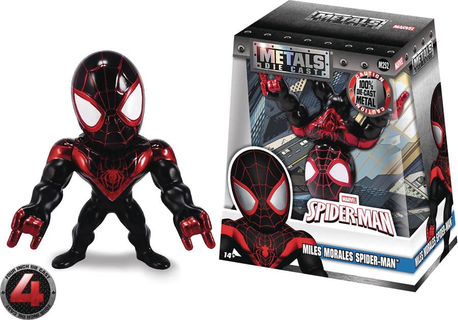 Metals Spider-Man 4-Inch Die-Cast Figure - Spider-Man Miles Morales