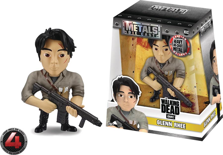 Metals Walking Dead 4-Inch Die-Cast Figure - Glenn Rhee