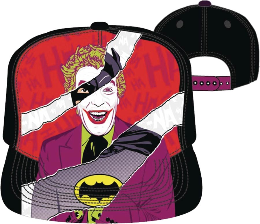 Batman 66 Joker Torn Sublimated Snapback Cap