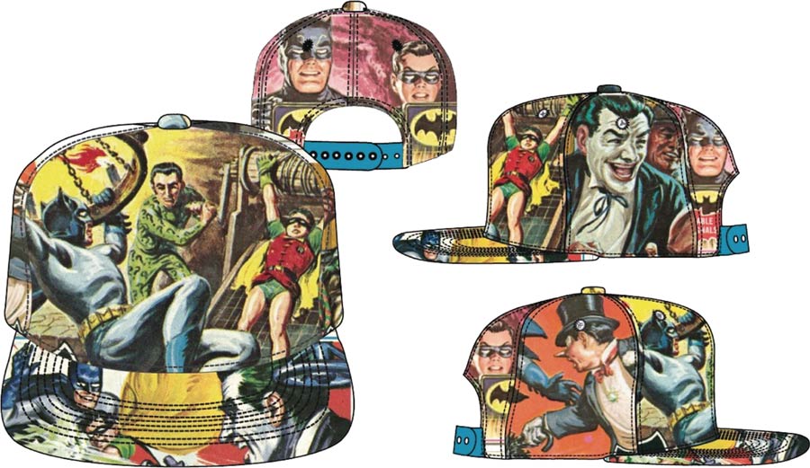 Batman 66 Poster Collage Sublimated Snapback Cap