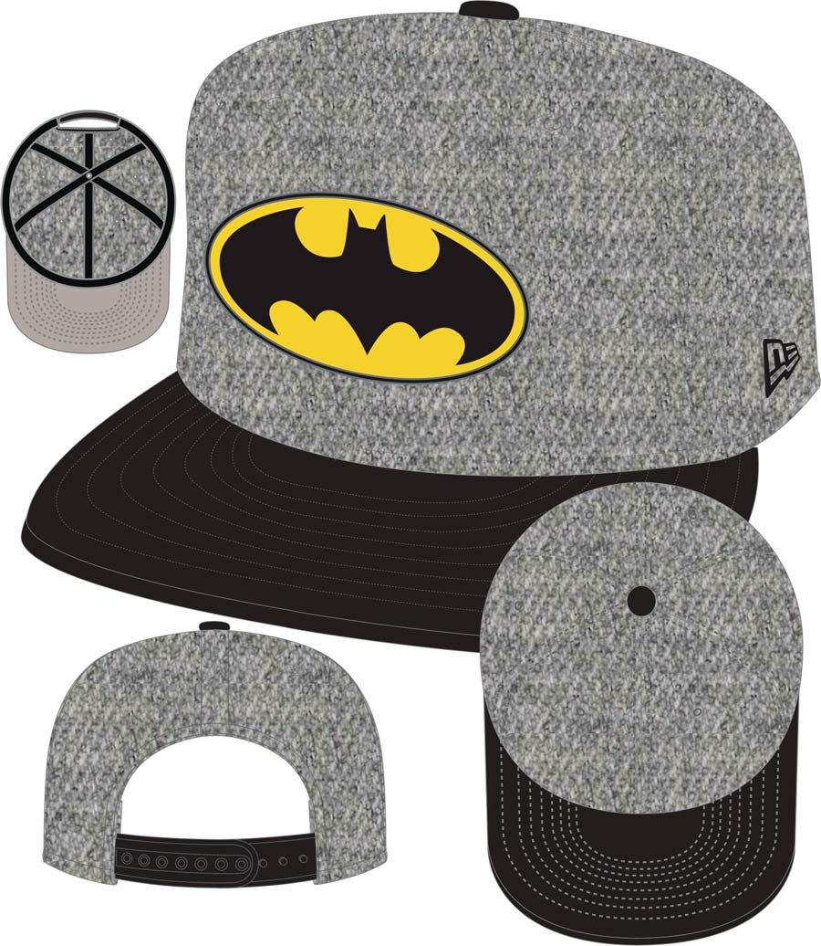 Batman Symbol Heather Action Snapback Cap