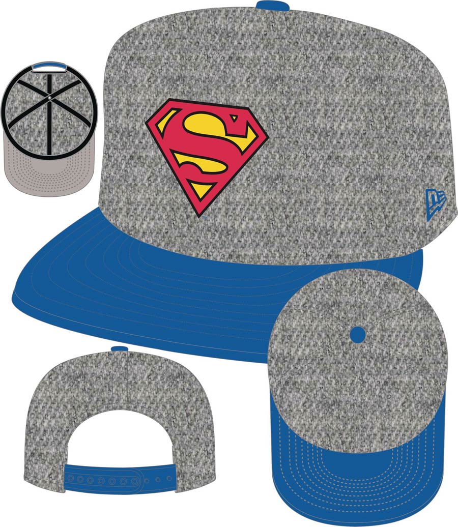 Superman Symbol Heather Action Snapback Cap