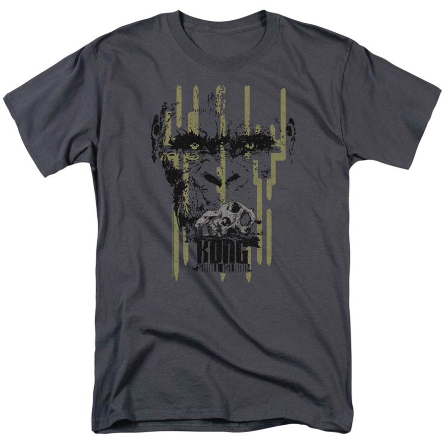 Kong Skull Island Eyes Charcoal T-Shirt Large