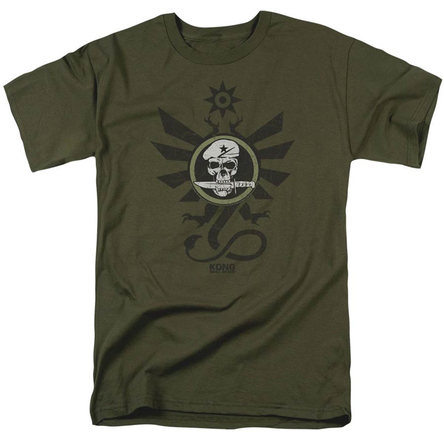 Kong Skull Island Sky Devils Army Green T-Shirt Large