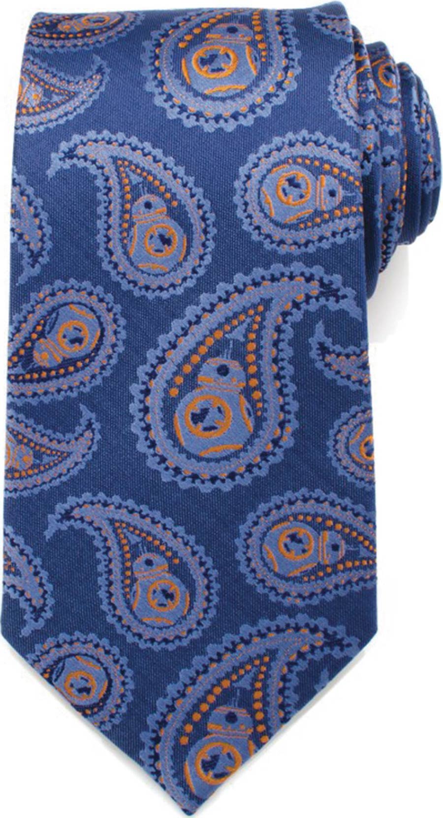 Star Wars Necktie - Episode VII The Force Awakens BB-8 Paisley Blue