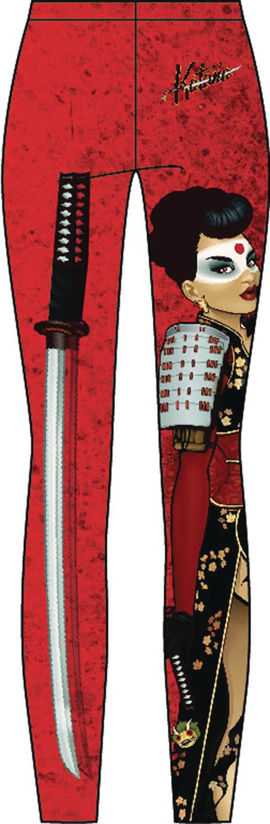 DC Bombshells Katana Sublimated Leggings Large