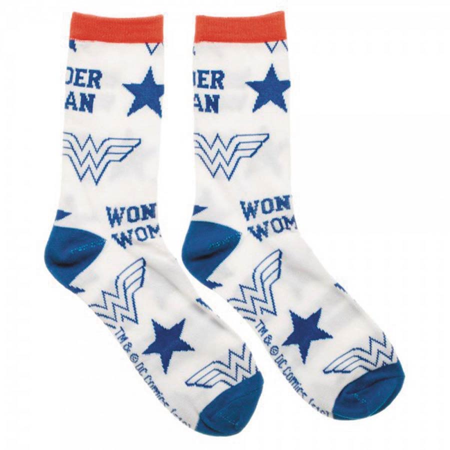 DC Comics Wonder Woman Juniors Crew Socks