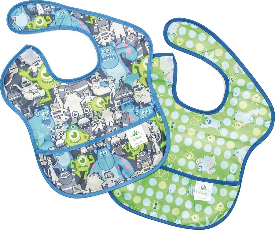 Disney Superbib 2-Pack - Monsters Inc Gray & Green