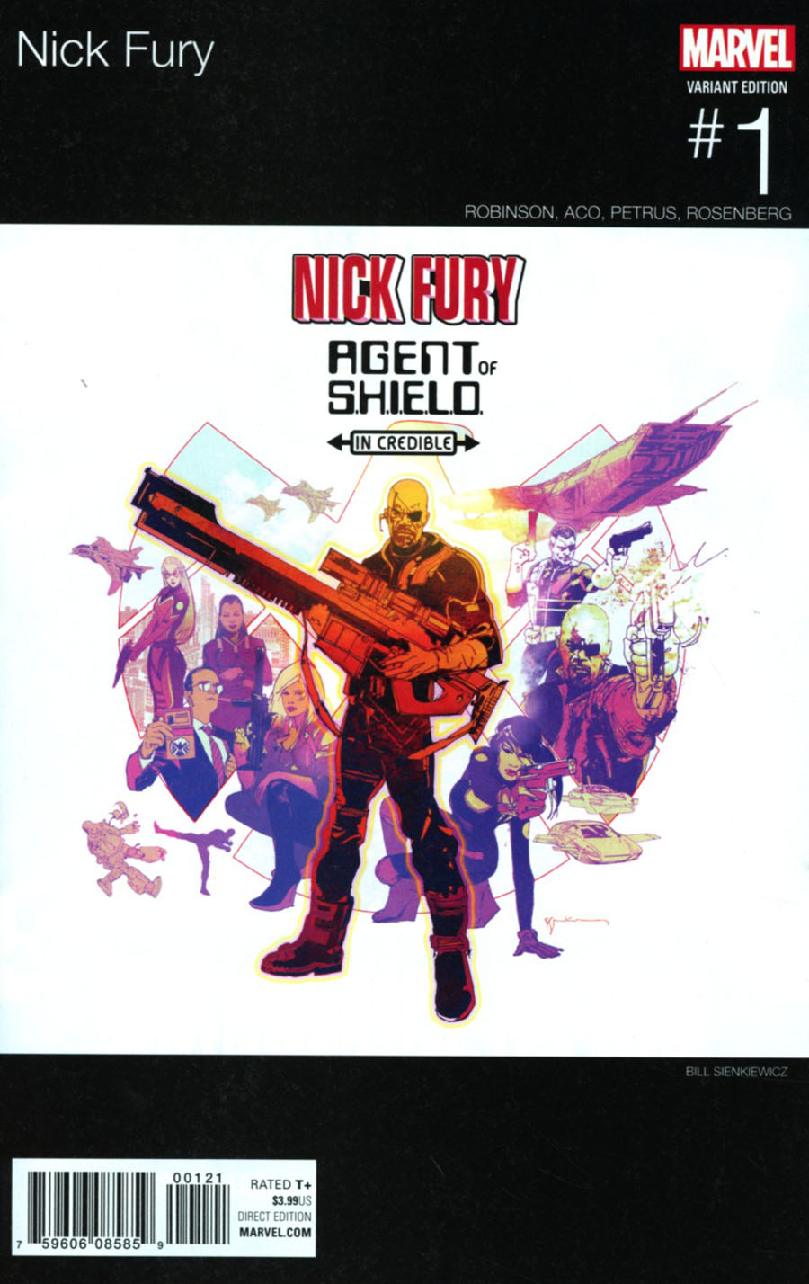 Nick Fury #1 Cover B Variant Bill Sienkiewicz Marvel Hip-Hop Cover