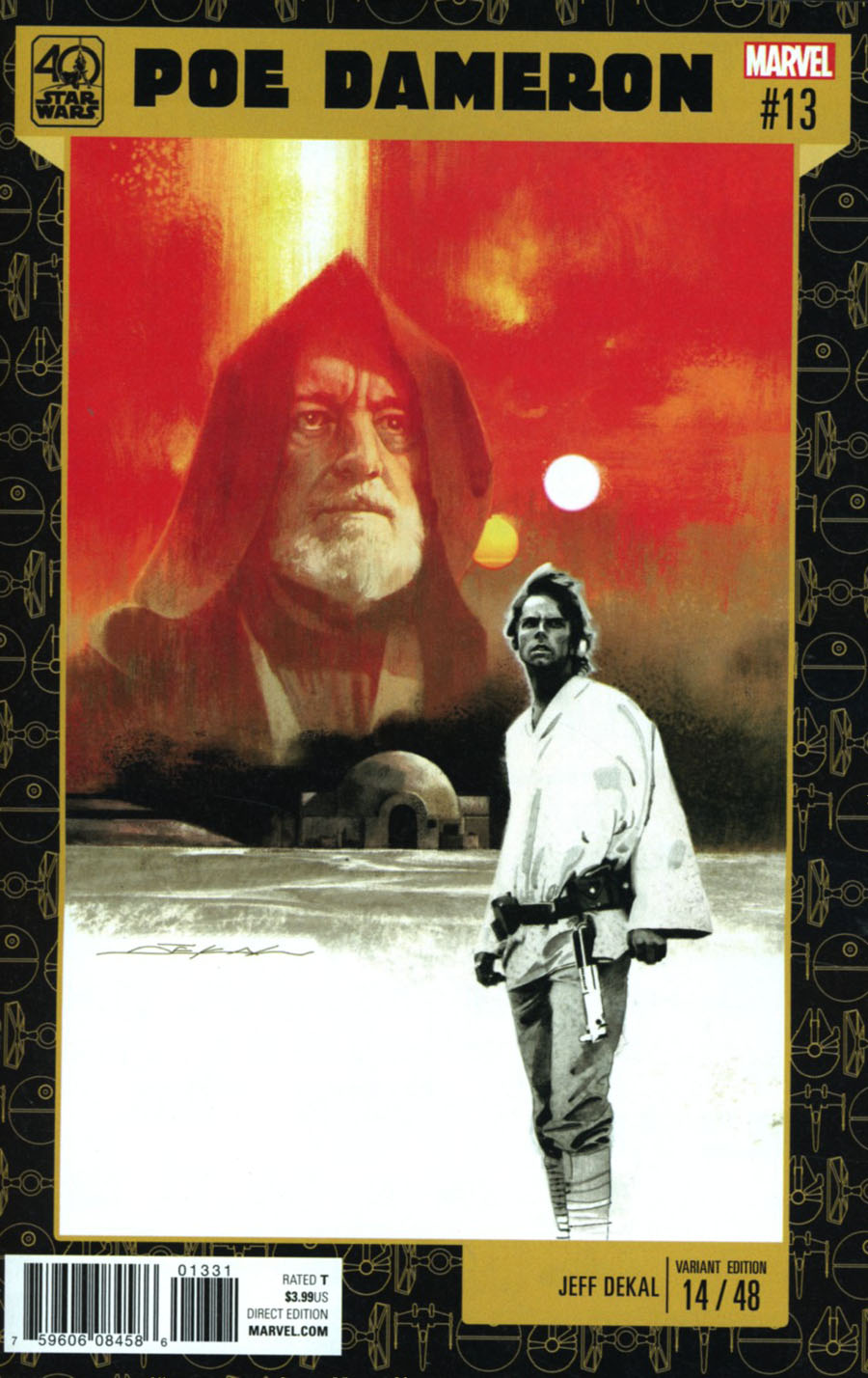 Star Wars Poe Dameron #13 Cover B Variant Jeff Dekal Star Wars 40th Anniversary Cover