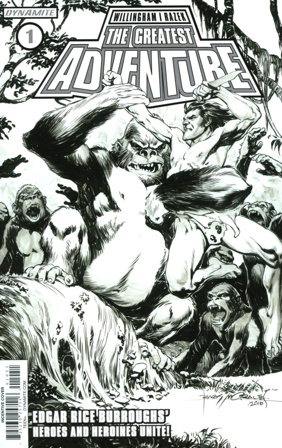 Greatest Adventure #1 Cover E Incentive Rags Morales Black & White Cover