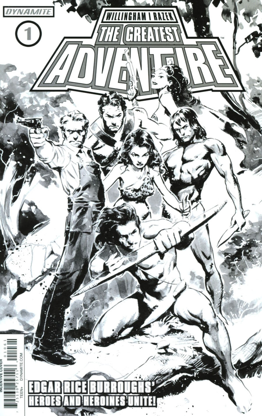 Greatest Adventure #1 Cover F Incentive Cary Nord Black & White Cover