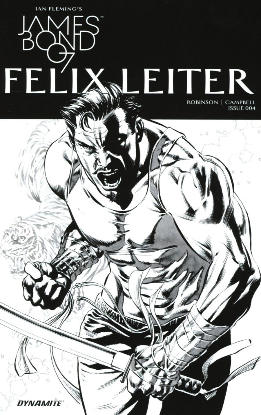 James Bond Felix Leiter #4 Cover B Incentive Mike Perkins Black & White Cover