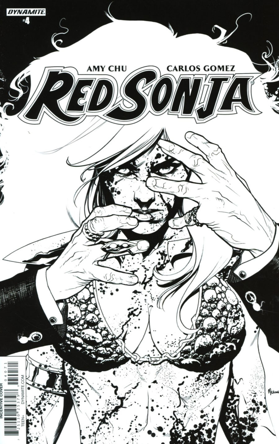 Red Sonja Vol 7 #4 Cover G Incentive Mike McKone Black & White Cover