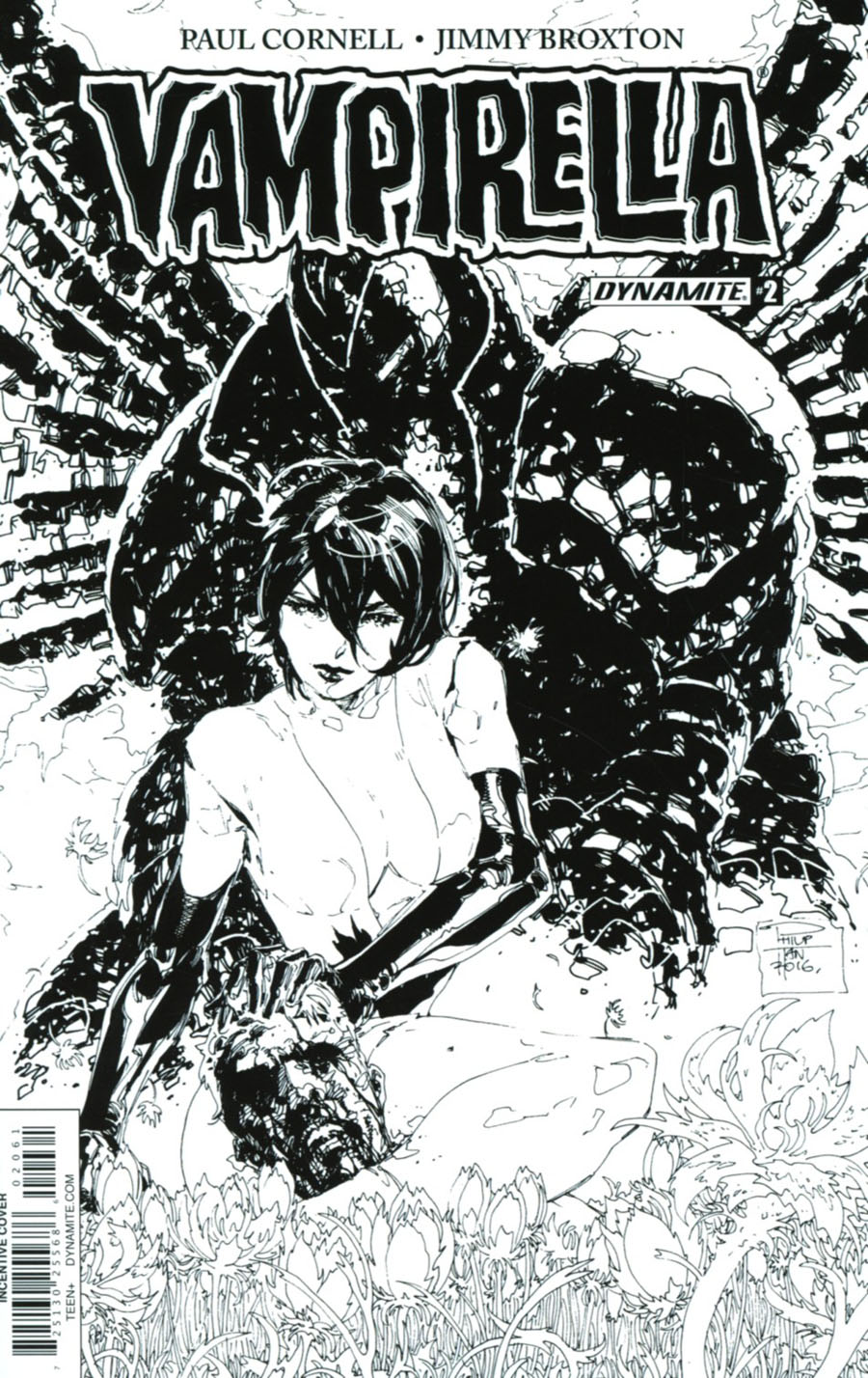 Vampirella Vol 7 #2 Cover F Incentive Philip Tan Black & White Cover