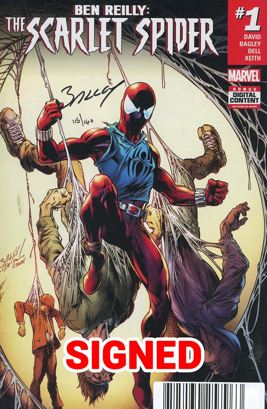 Ben Reilly The Scarlet Spider #1 Cover F DF Signed By Mark Bagley