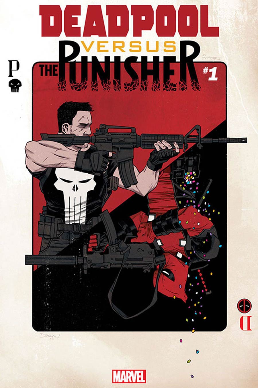 Deadpool vs Punisher #1 Cover D DF Signed By Fred Van Lente