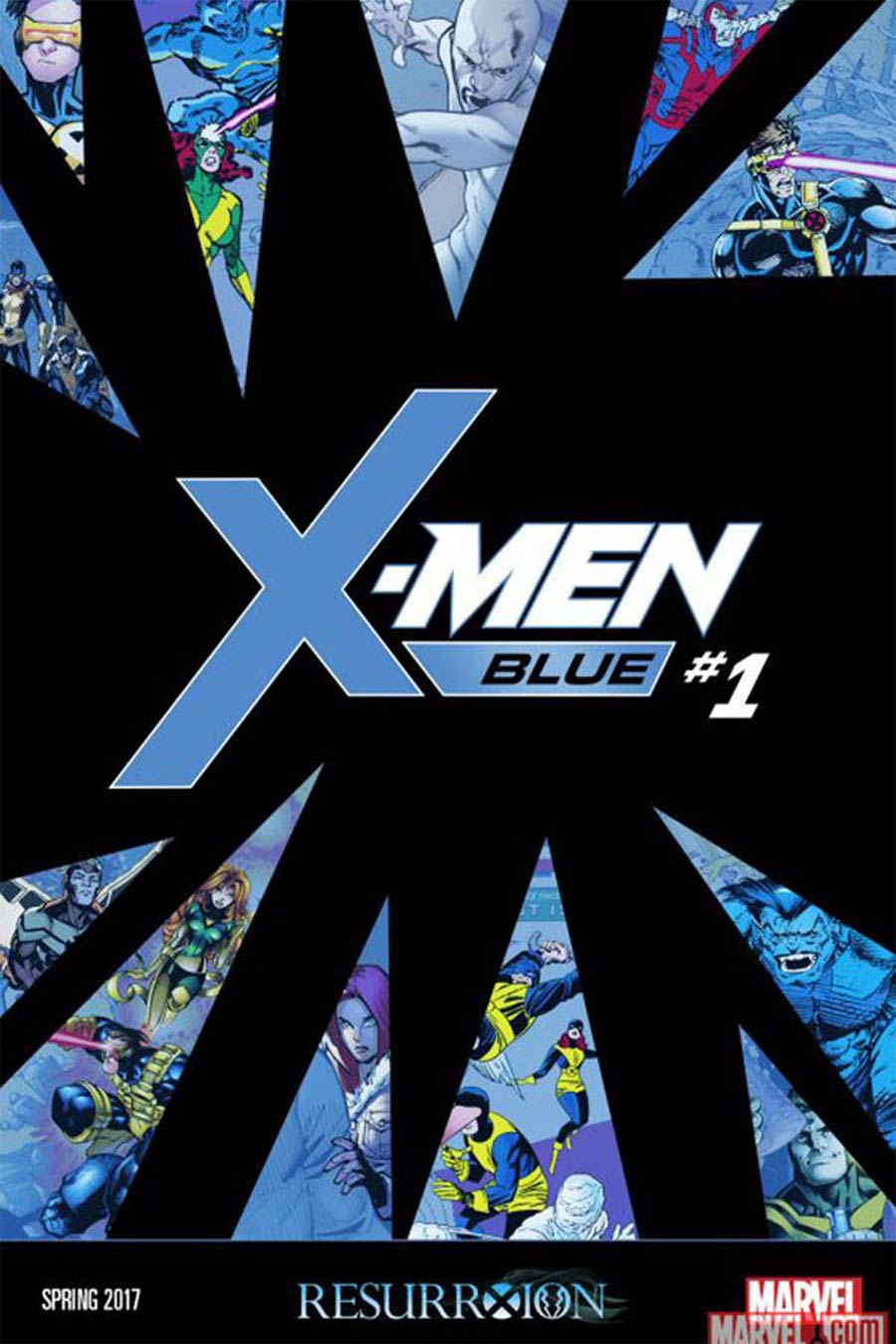 X-Men Blue #1 Cover I DF Ultra-Limited Gold Signature Series Signed By Stan Lee