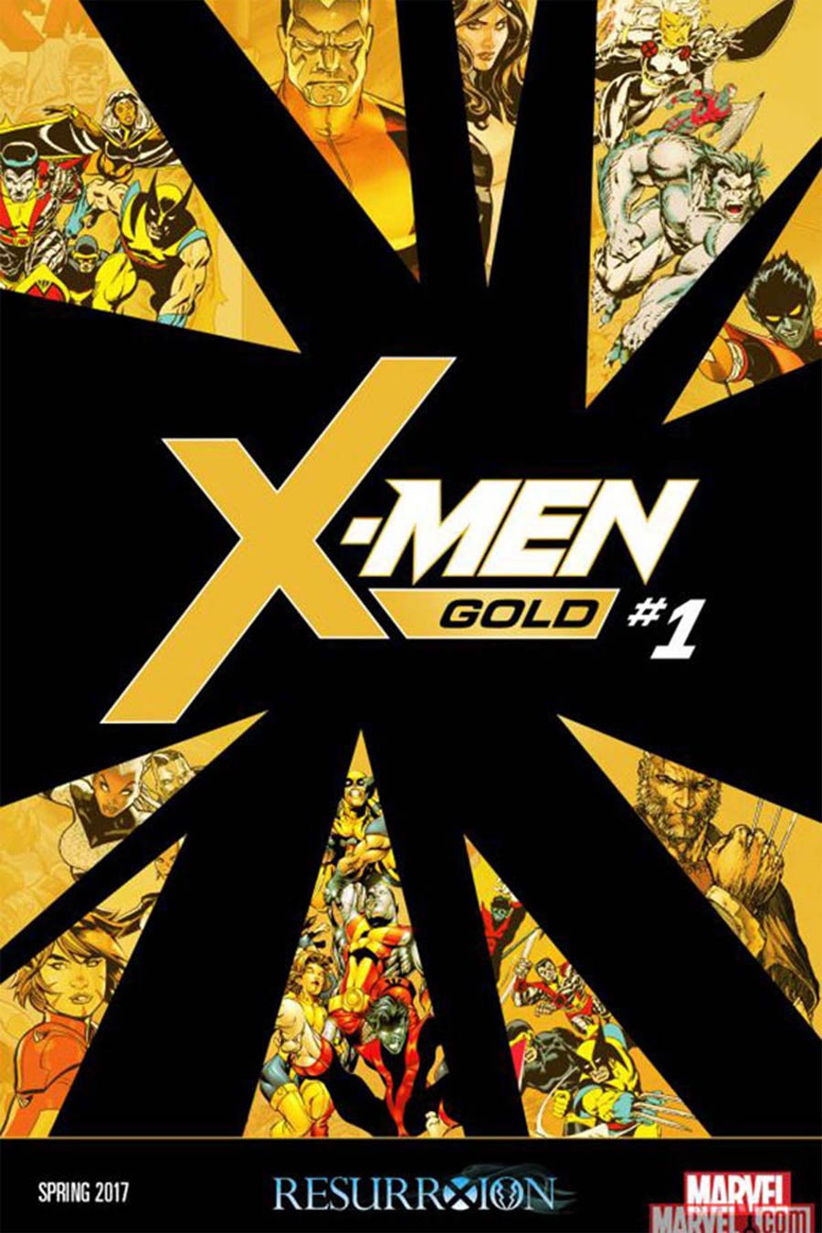 X-Men Gold #1 Cover L DF Ultra-Limited Gold Signature Series Signed By Stan Lee