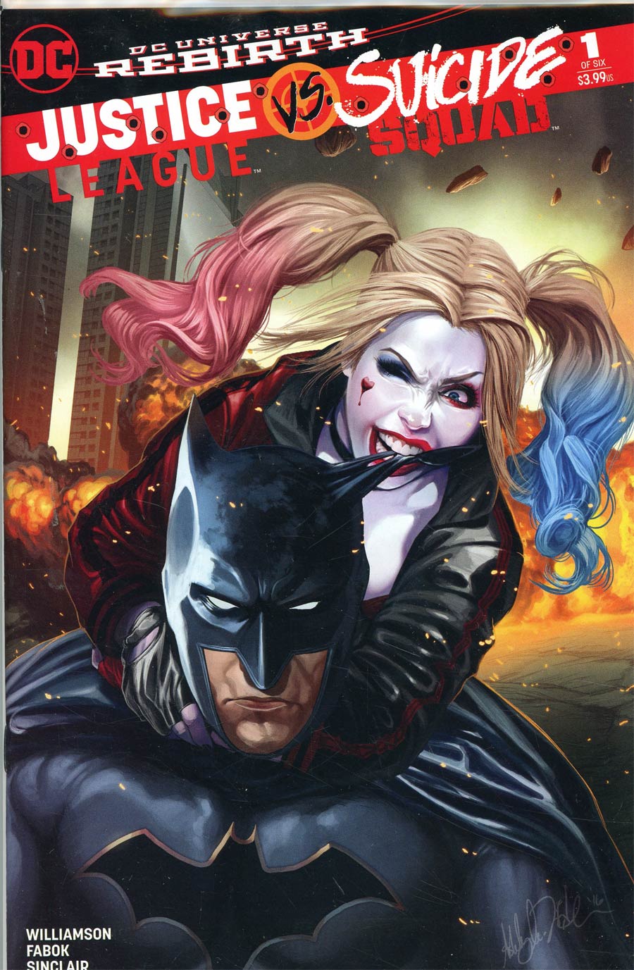 Justice League vs Suicide Squad #1 Cover K DF AOD Collectables Exclusive Ashley Witter Color Variant Cover