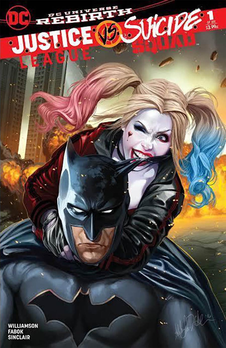 Justice League vs Suicide Squad #1 Cover L DF AOD Collectables Exclusive Ashley Witter Color Variant Cover Signed By Josh Williamson