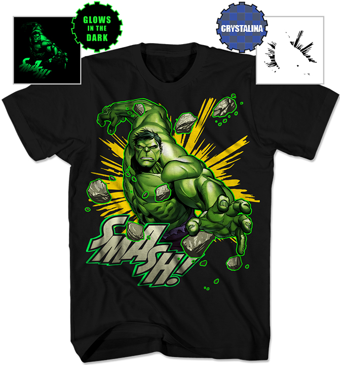 Hulk Eat Fist 1 Black Youth T-Shirt Large