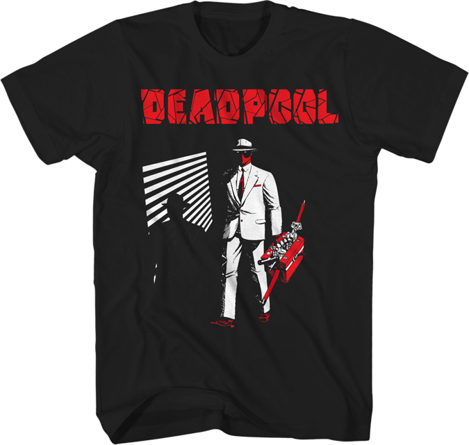 Deadpool Dead Noir Black T-Shirt Large