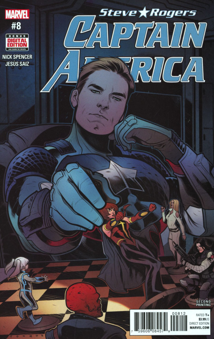 Captain America Steve Rogers #8 Cover C 2nd Ptg Jesus Saiz Variant Cover