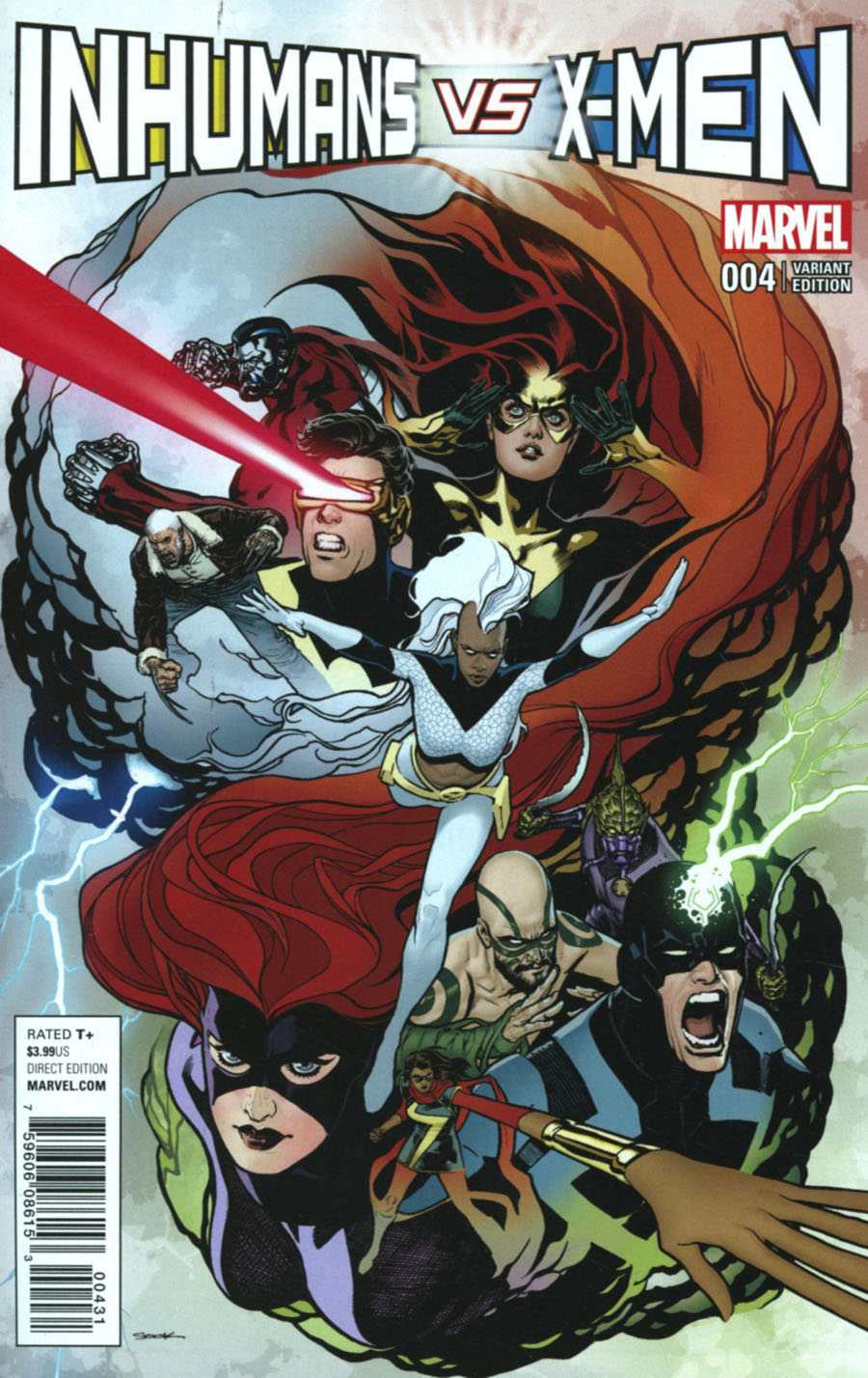 Inhumans vs X-Men #4 Cover F Incentive Ryan Sook Variant Cover