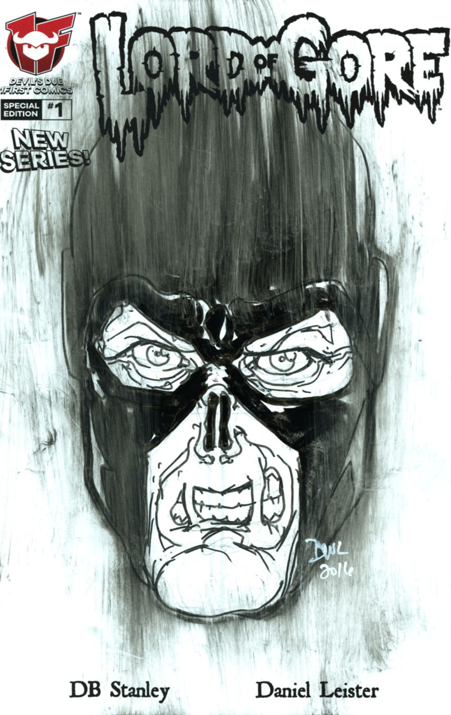 Lord Of Gore #1 Cover C Incentive Daniel Leister Hand-Drawn Sketch Variant Cover