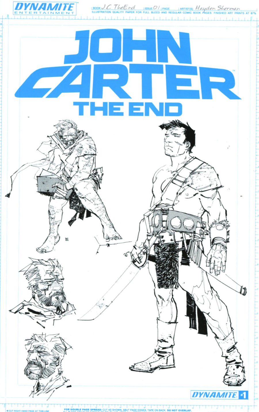 John Carter The End #1 Cover O Variant Hayden Sherman Artboard Cover